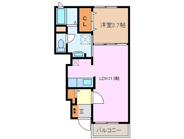 高茶屋駅 徒歩20分 1階の物件間取画像